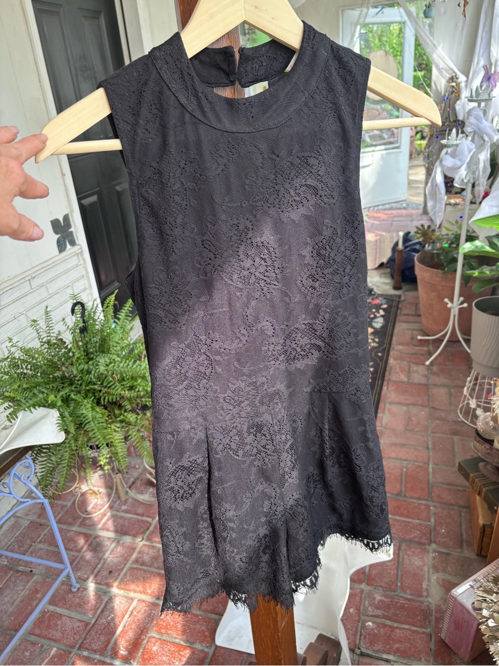 Mimi Chica Black Lace High-Neck Sleeveless Mini Dress
